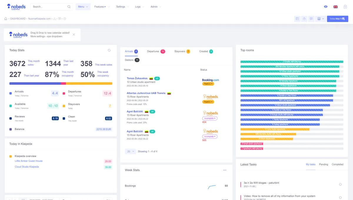 Property Management System Interface
